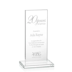 Starfire Crystal Upright Award on Clear Base