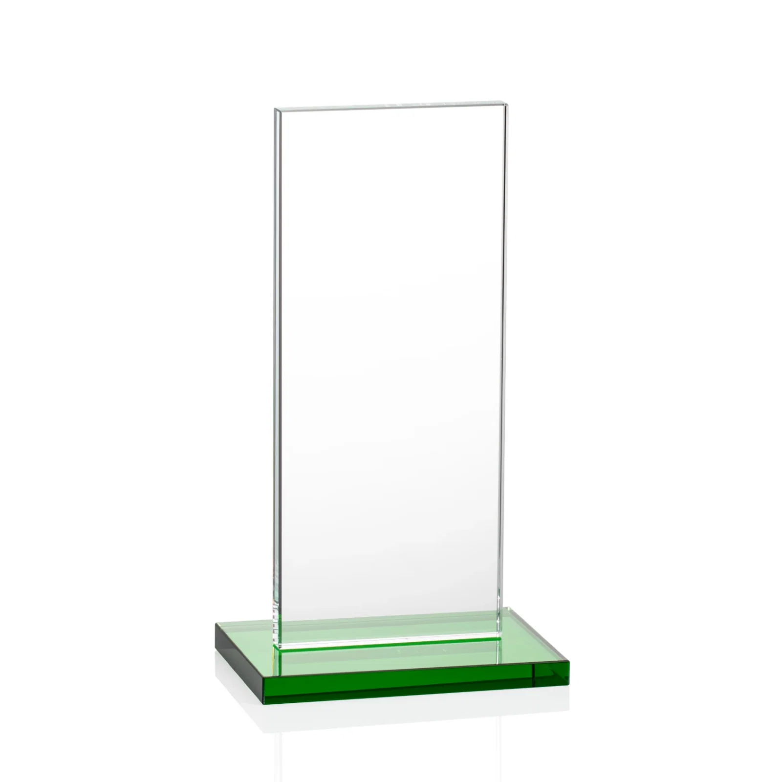 Custom engraved Starfire Crystal Upright Award on Clear Base, awards for graduation ceremonies