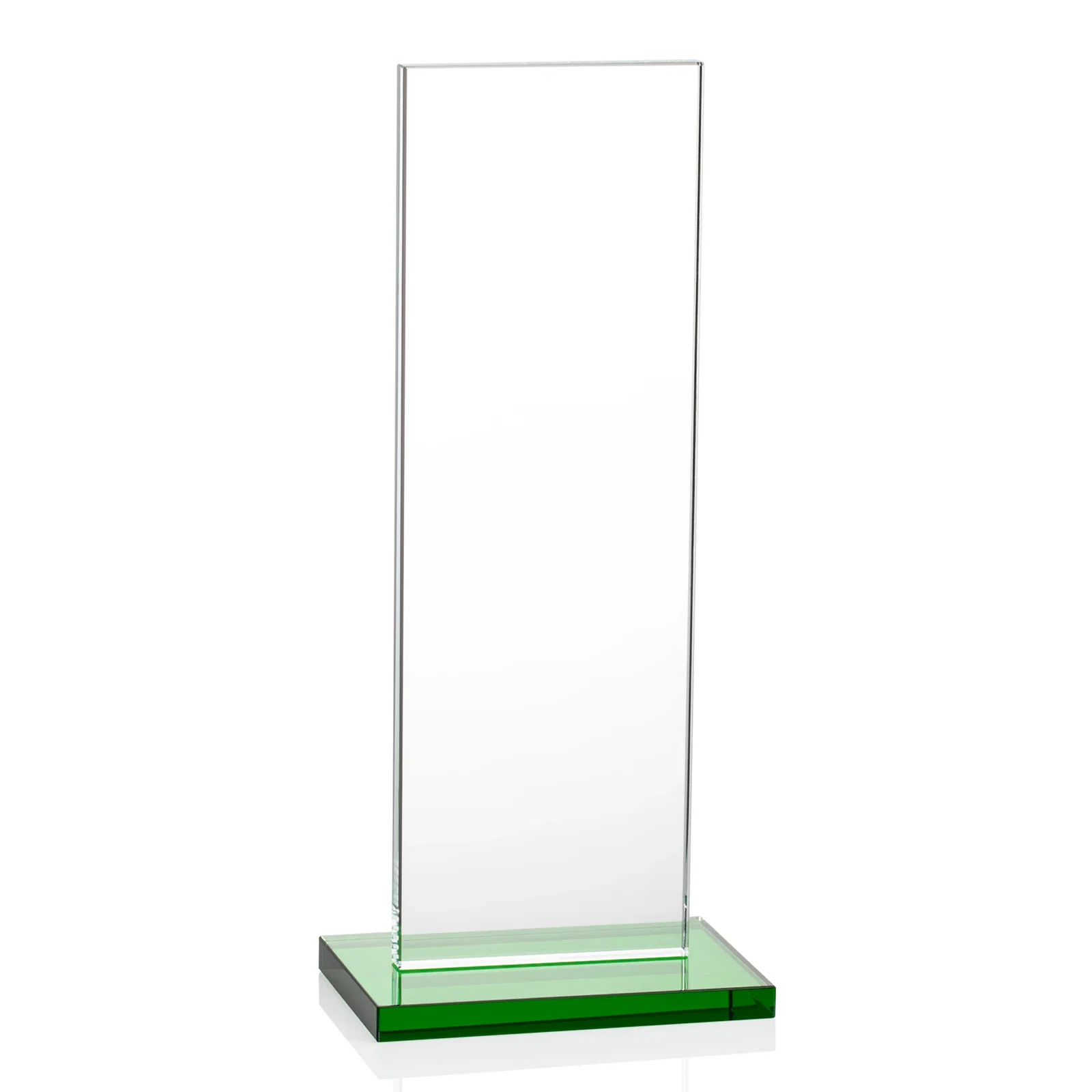 Custom engraved Starfire Crystal Upright Award on Clear Base, awards for safety achievement programs