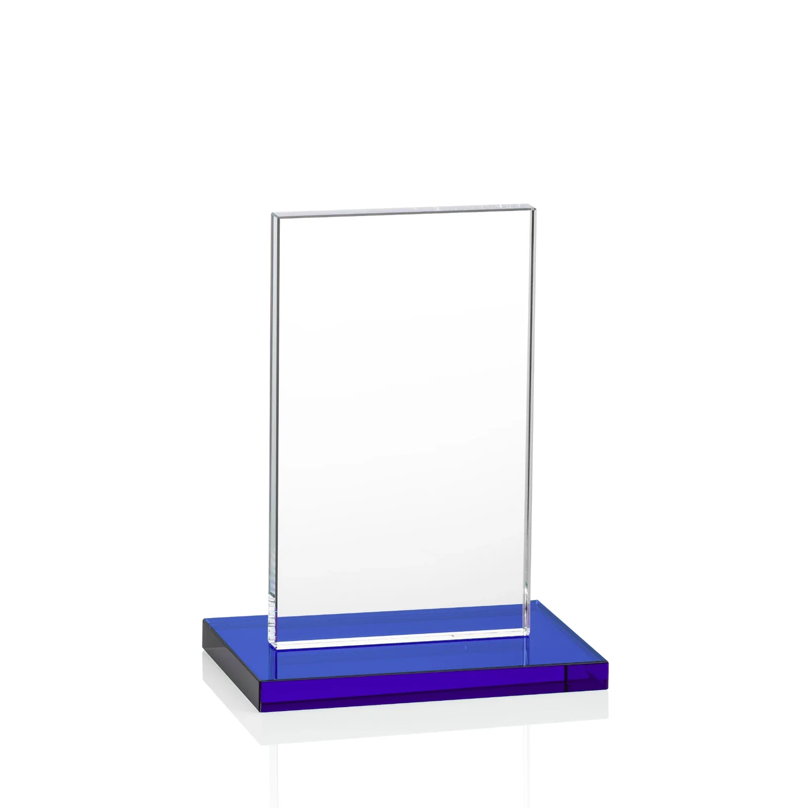 Custom Starfire Crystal Upright Award on Clear Base, awards, with your logo for employee recognition