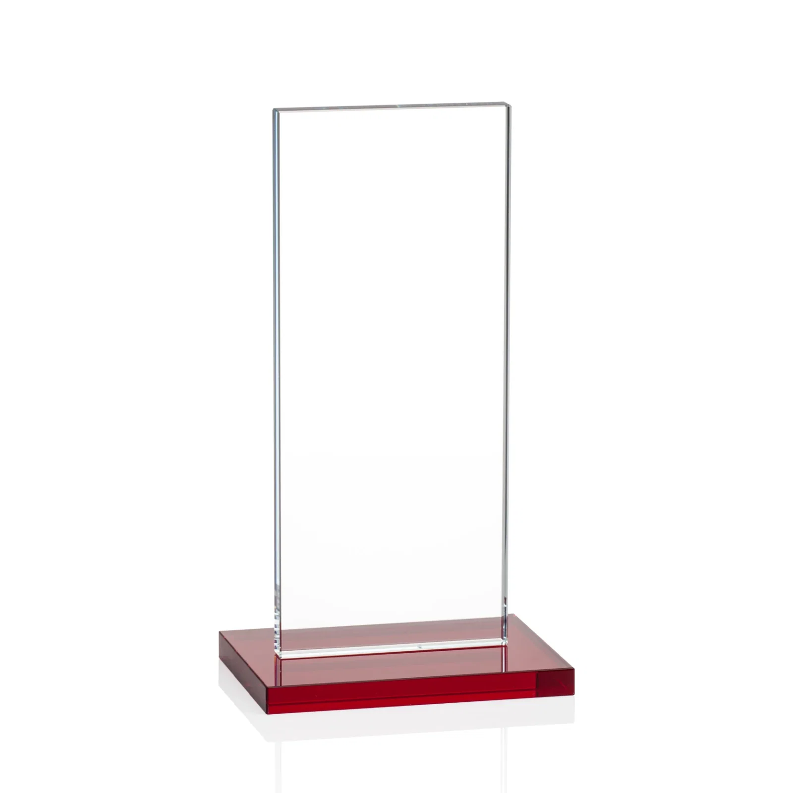 Custom Starfire Crystal Upright Award on Clear Base, awards, with your logo for retirement presentations