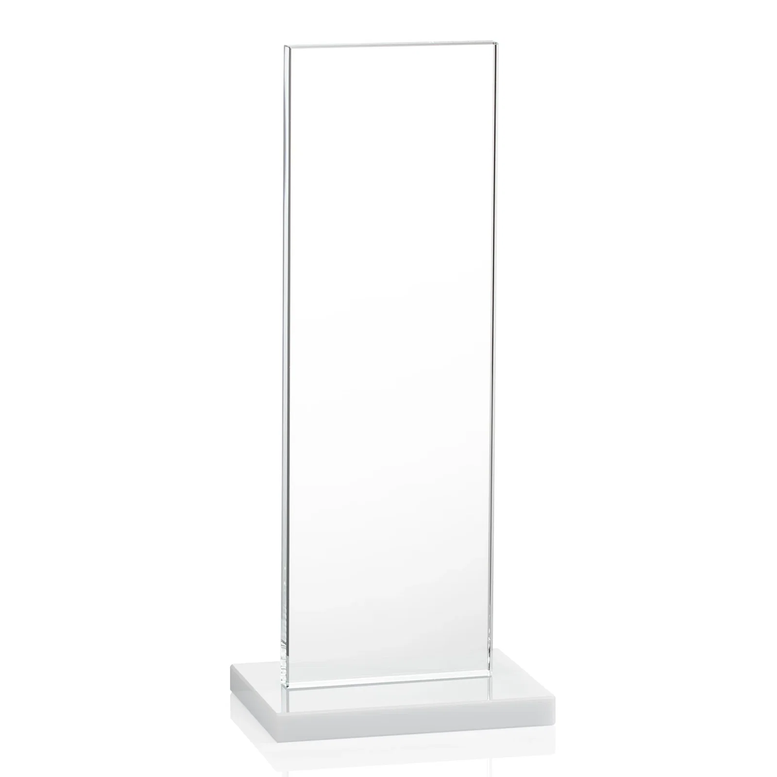 Custom Starfire Crystal Upright Award on Clear Base, awards, with your logo for company anniversary events