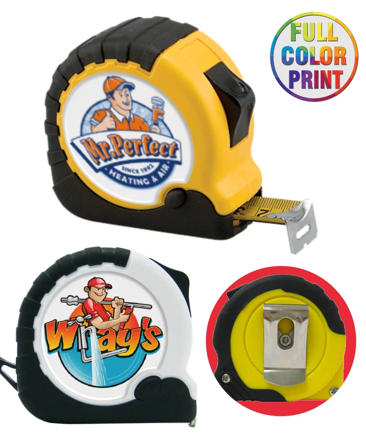 Heavy-Duty (10 foot) Tape Measure with Belt Clip and Wrist Strap — view 2