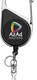 Heavy Duty Carabiner Badge Reel (swivel “J” hook & mini split ring) — view 2