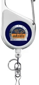 Heavy Duty Carabiner Badge Reel (swivel “J” hook & mini split ring) — view 3