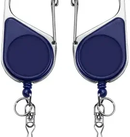 Heavy Duty Carabiner Badge Reel (swivel “J” hook & mini split ring) — view 4
