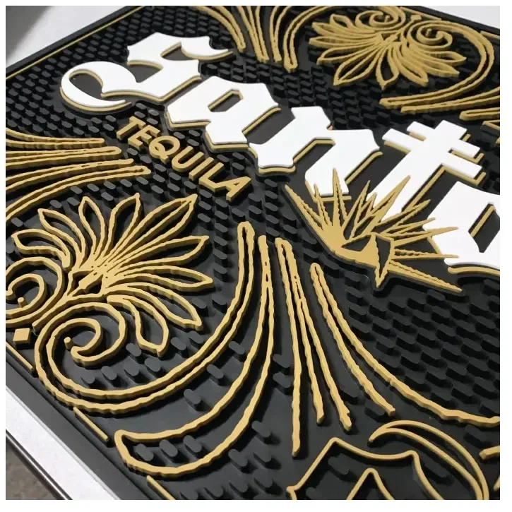 Personalized Vinyl Bar Counter Mat - 14" x 14" — view 2
