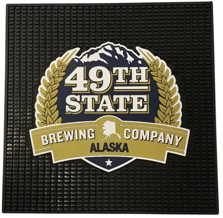 Personalized Vinyl Bar Counter Mat - 14" x 14" — view 3