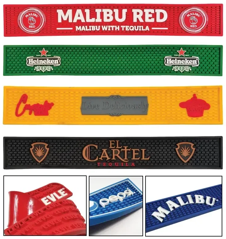 Custom Vinyl Bar Mat - 4 1/2" x 20"
