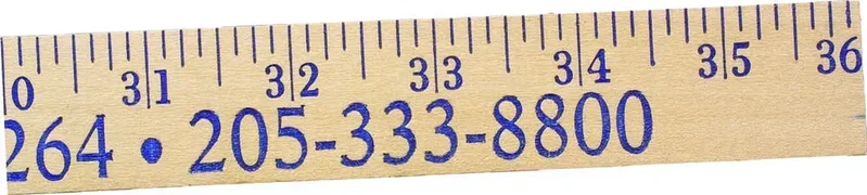 Heavy-Duty Yardsticks - Clear Lacquer Finish — view 2