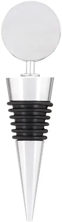 Custom Zinc Wine Stopper — view 2