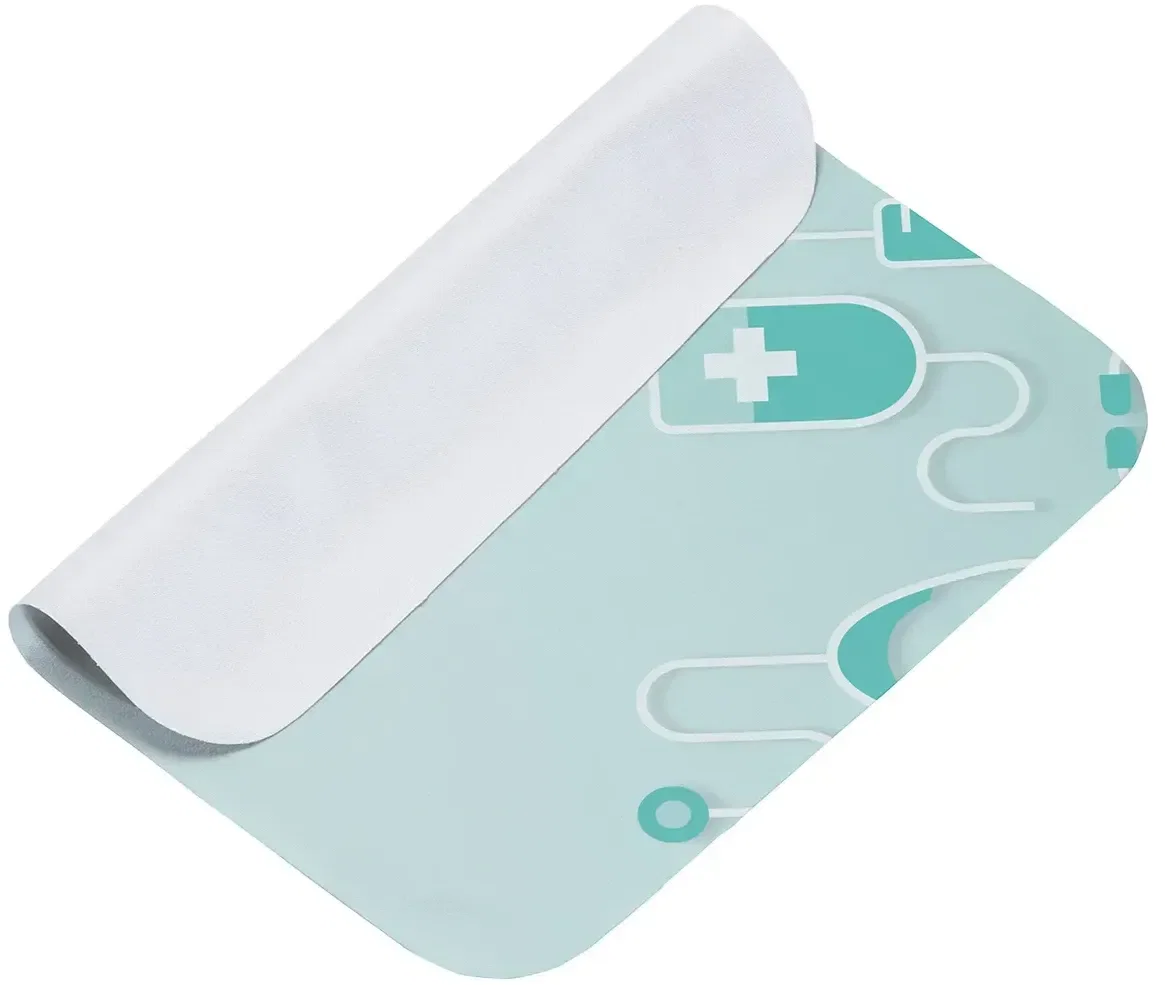 Promotional branded Draw Twist cleaning cloth color option, flat spread view