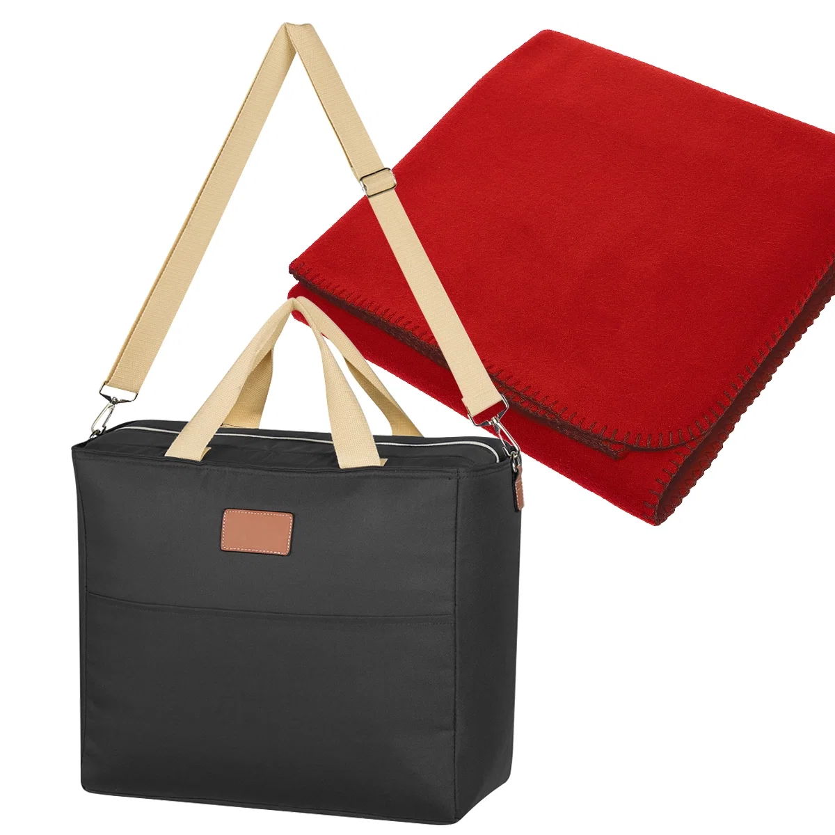 Black bag viewed from the front