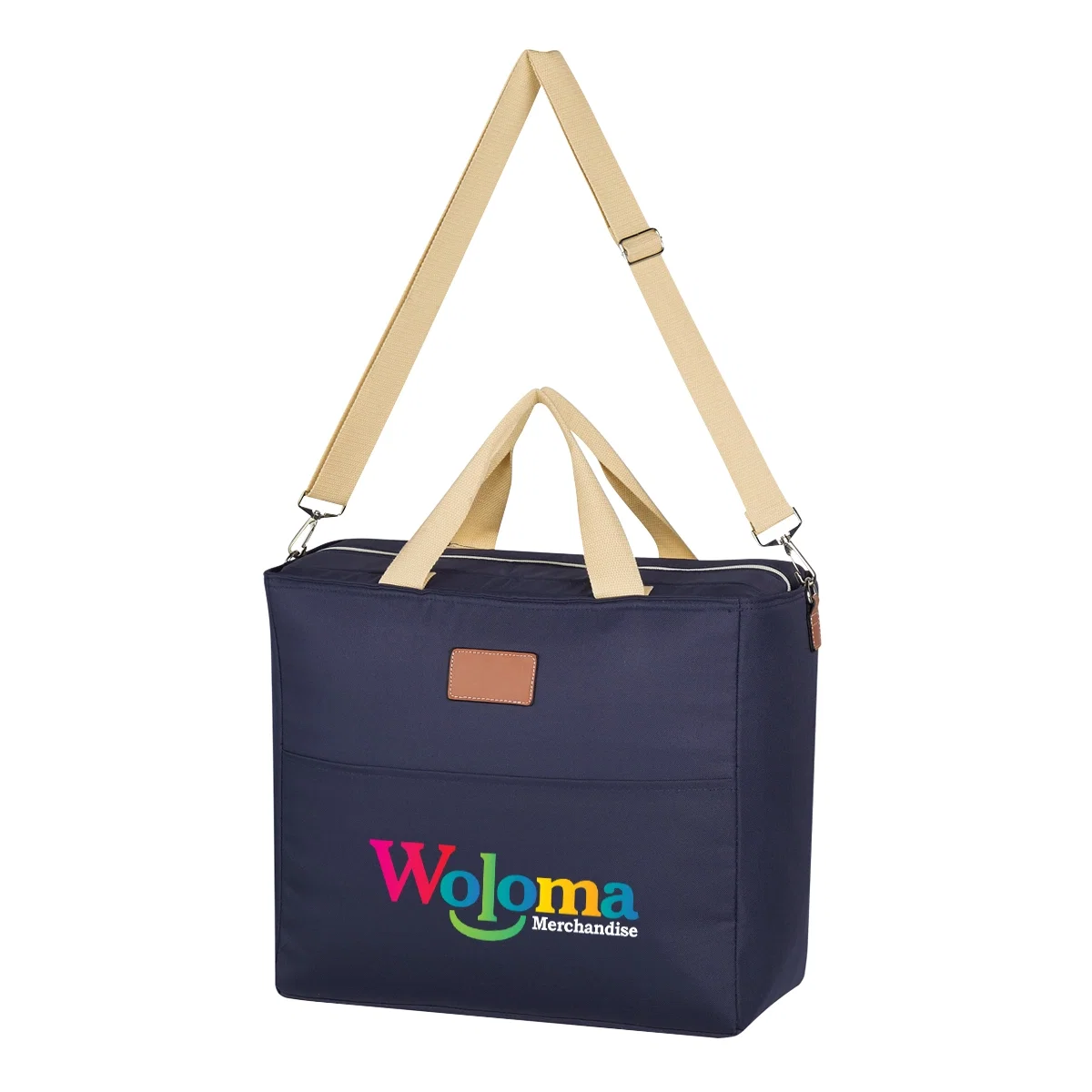 Bag carried by the handles at waist height