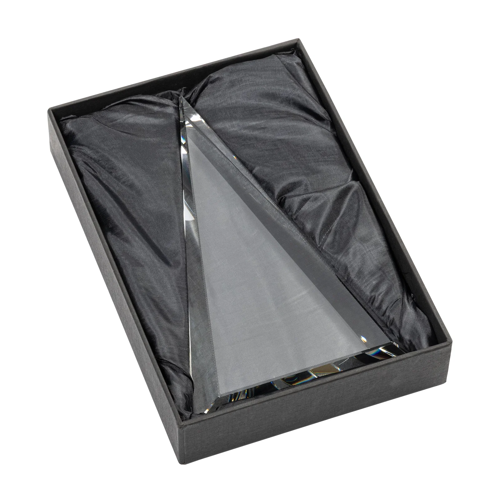 Custom Optical Crystal Triangle Award in Five Colors for safety achievement programs