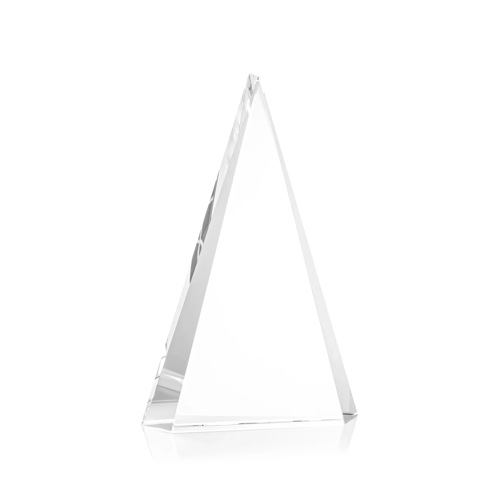 Branded Optical Crystal Triangle Award in Five Colors for donor appreciation