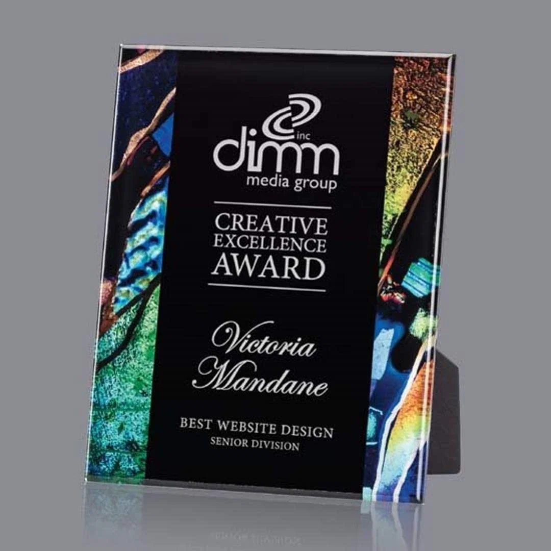 Custom Solid Acrylic Award With Built-In Easel Back for sales achievement awards