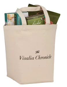 Herringbone 7 oz Cotton Canvas Grocery Tote
