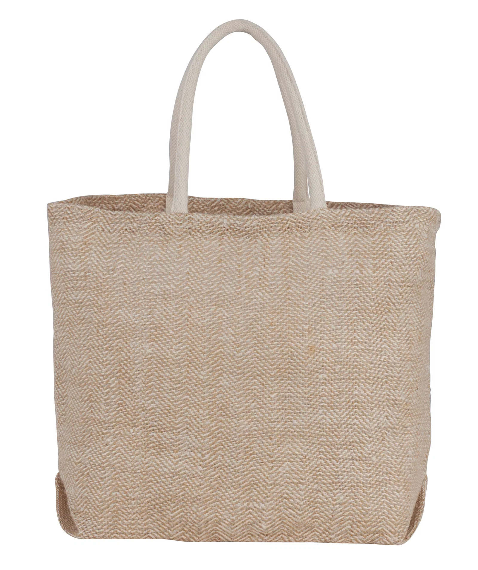 Herringbone Jute Tote Bag — view 10