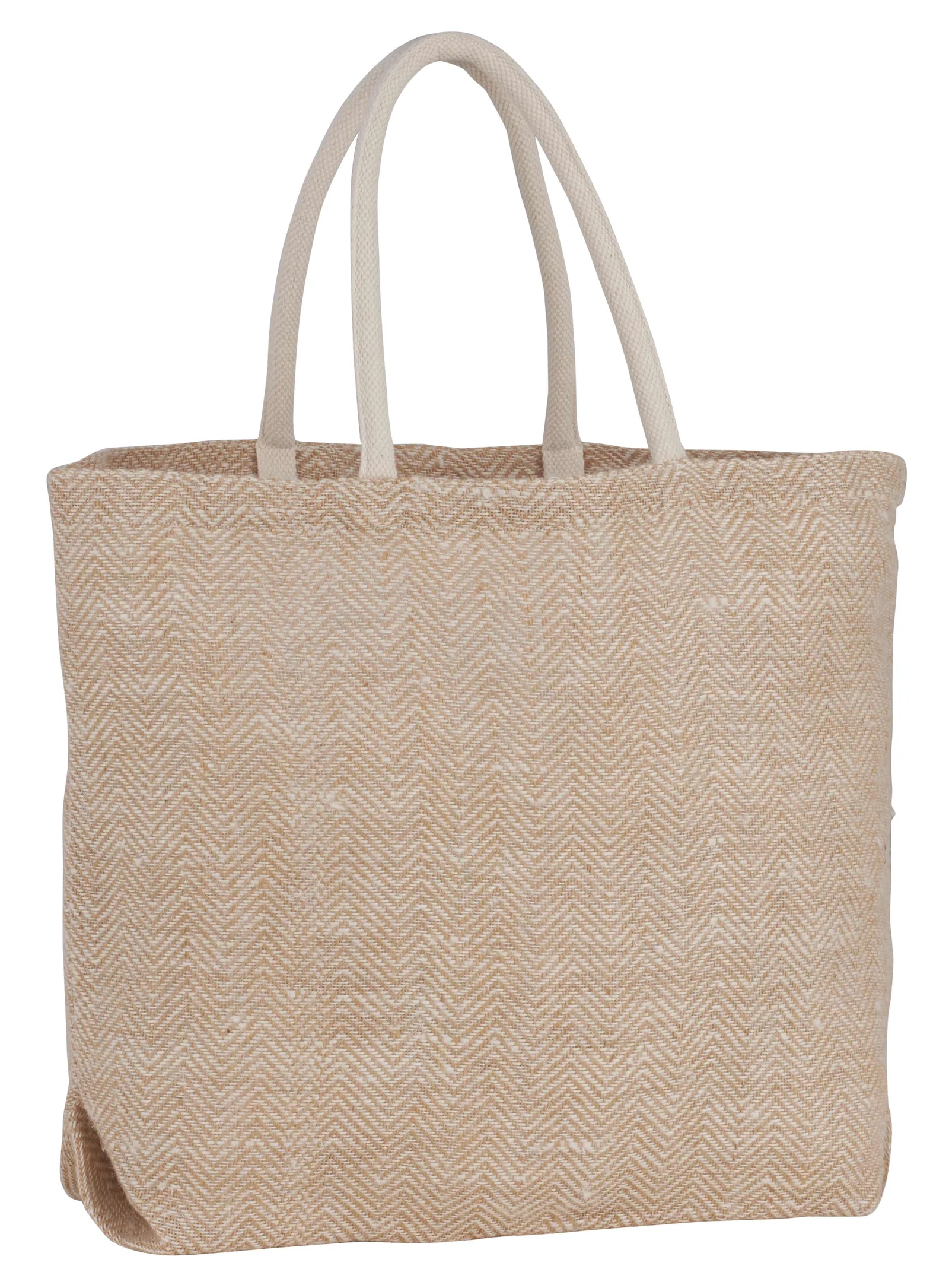 Herringbone Jute Tote Bag — view 9