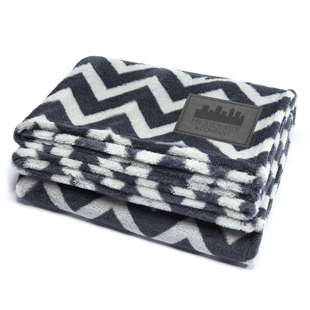 Custom Printed Herringbone Soft Touch — Two Tone Gray — view 4
