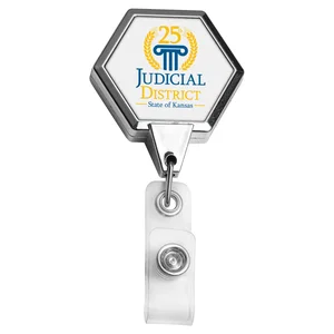Hexagon Retractable Badge Reel