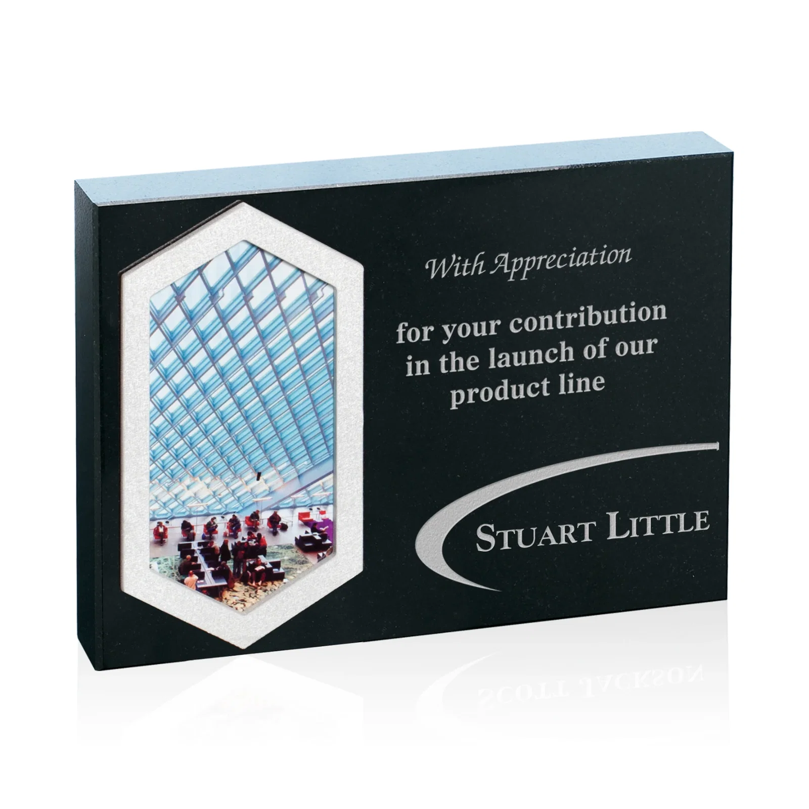 Hexagonal Aluminum Frame with Full-Color Plate — view 4