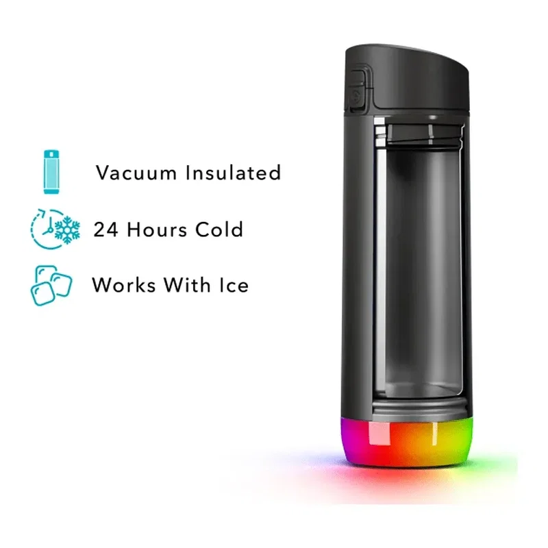 Personalized HidrateSpark Steel Smart Water Bottle - 17oz (LED Sensor Chug Lid) — view 14