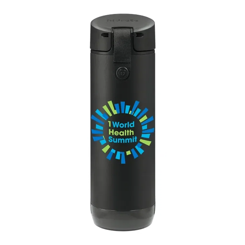 Personalized HidrateSpark Steel Smart Water Bottle - 17oz (LED Sensor Chug Lid) — view 9