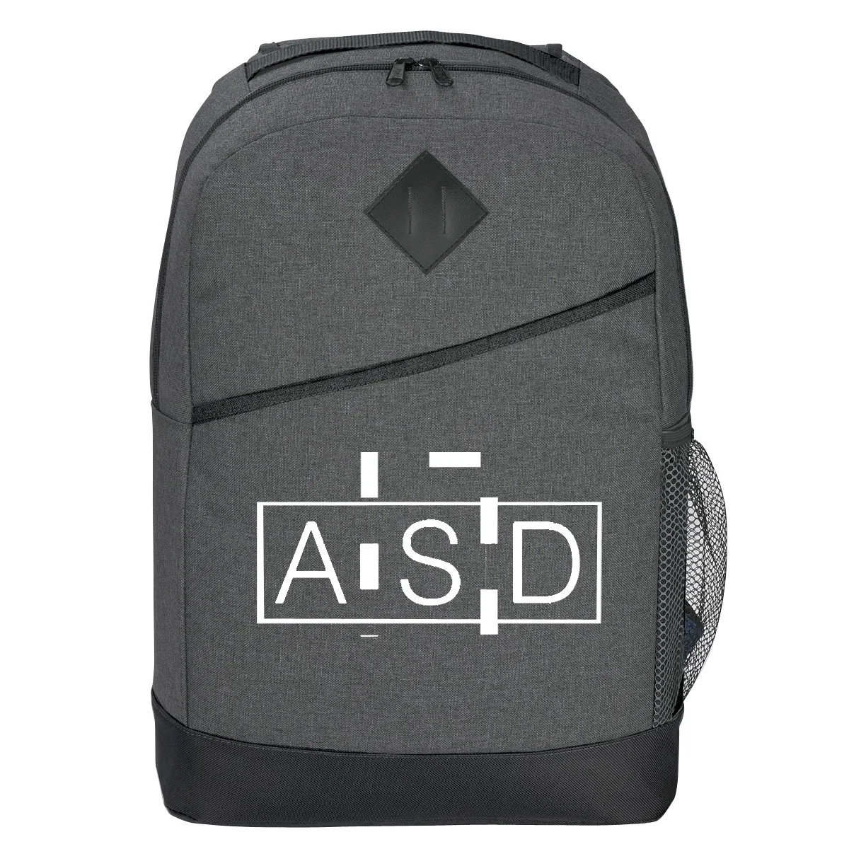 High Line backpack shown upright with the main compartment zipped closed