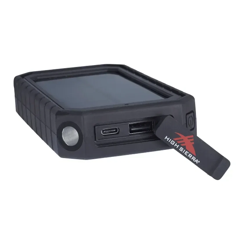 Branded High Sierra Solar Fast Wireless Power Bank (10000 mAh) — view 3