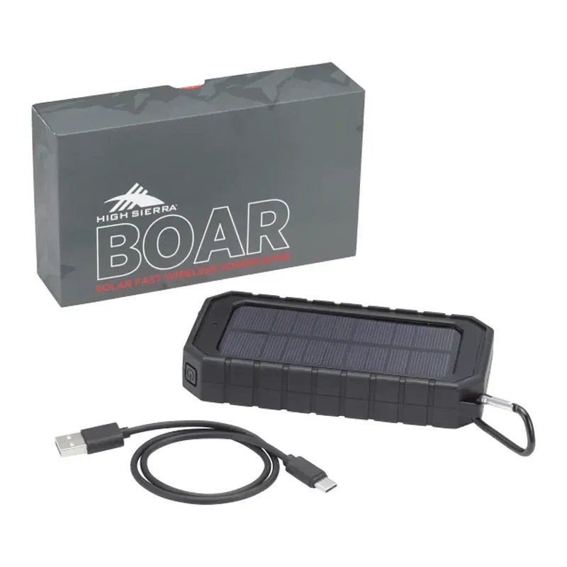 Branded High Sierra Solar Fast Wireless Power Bank (10000 mAh) — view 8