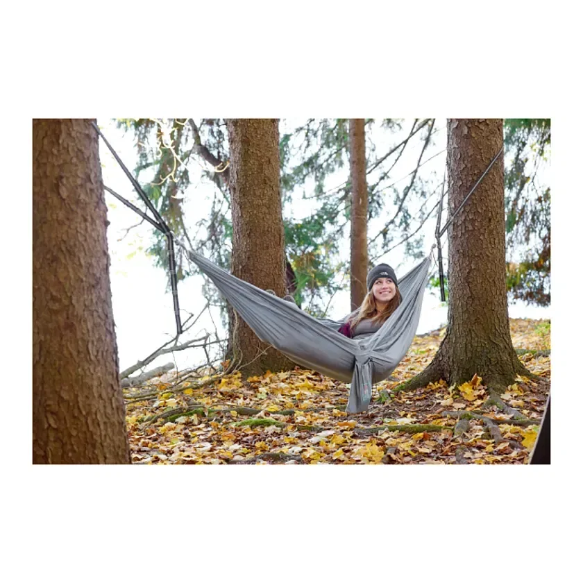 High Sierra Packable Hammock with Adjustable Straps in use