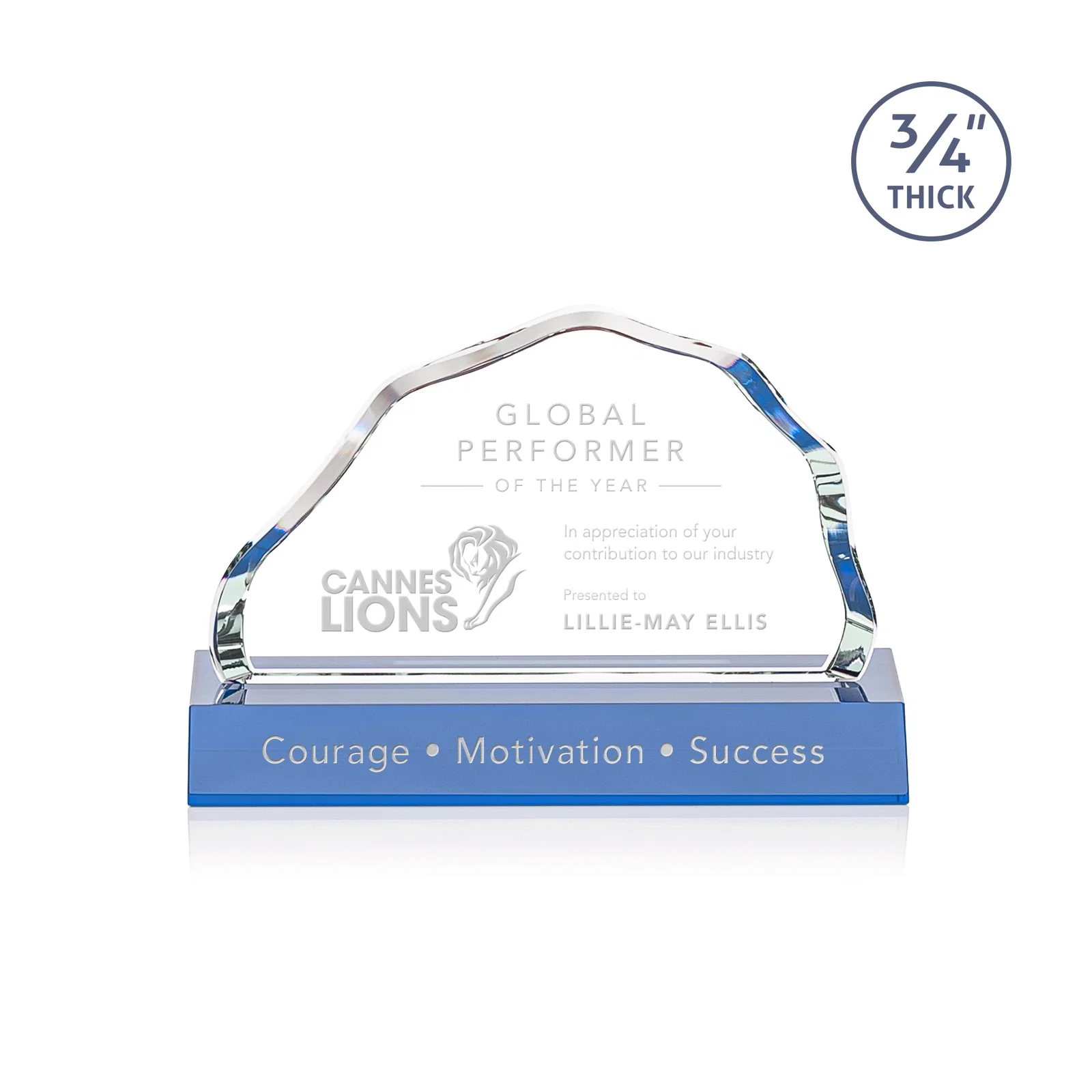 Promotional Starfire Crystal Open-Frame Iceberg Award, awards for corporate award ceremonies