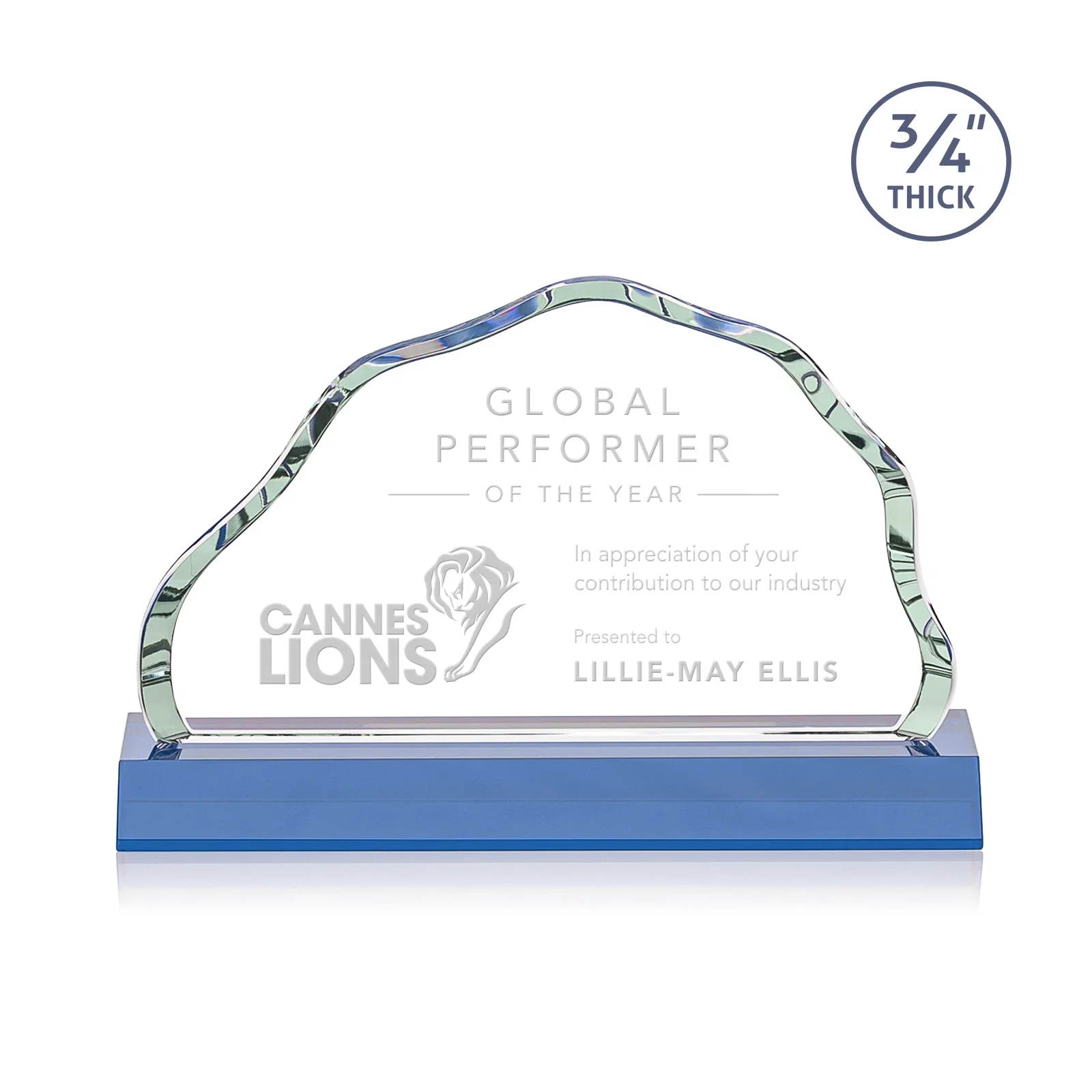 Promotional Starfire Crystal Open-Frame Iceberg Award, awards for service anniversary gifts