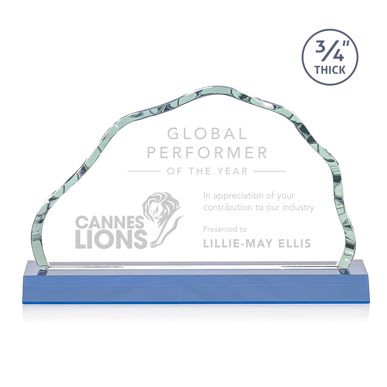 Promotional Starfire Crystal Open-Frame Iceberg Award, awards for sales achievement awards