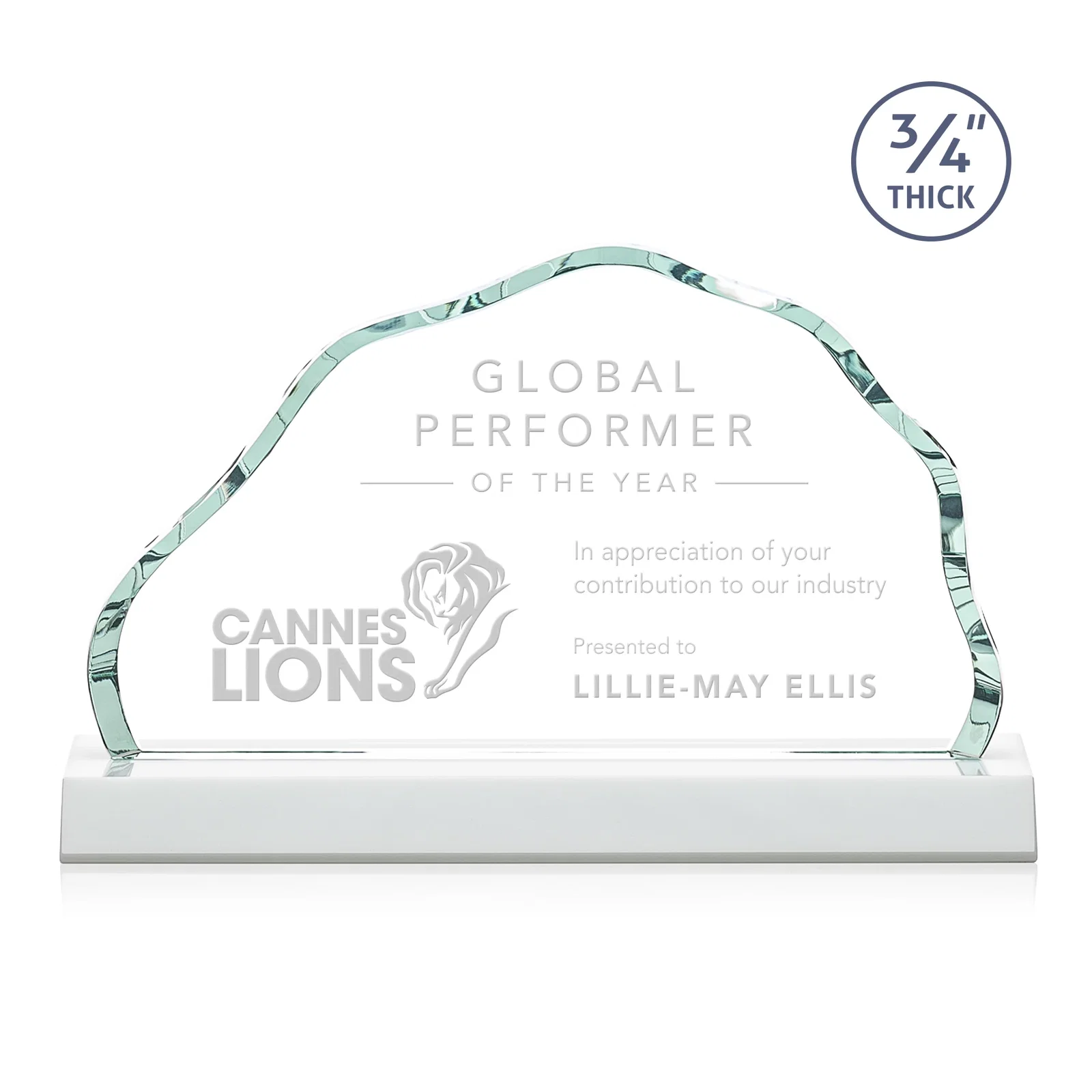 Promotional Starfire Crystal Open-Frame Iceberg Award, awards for graduation ceremonies