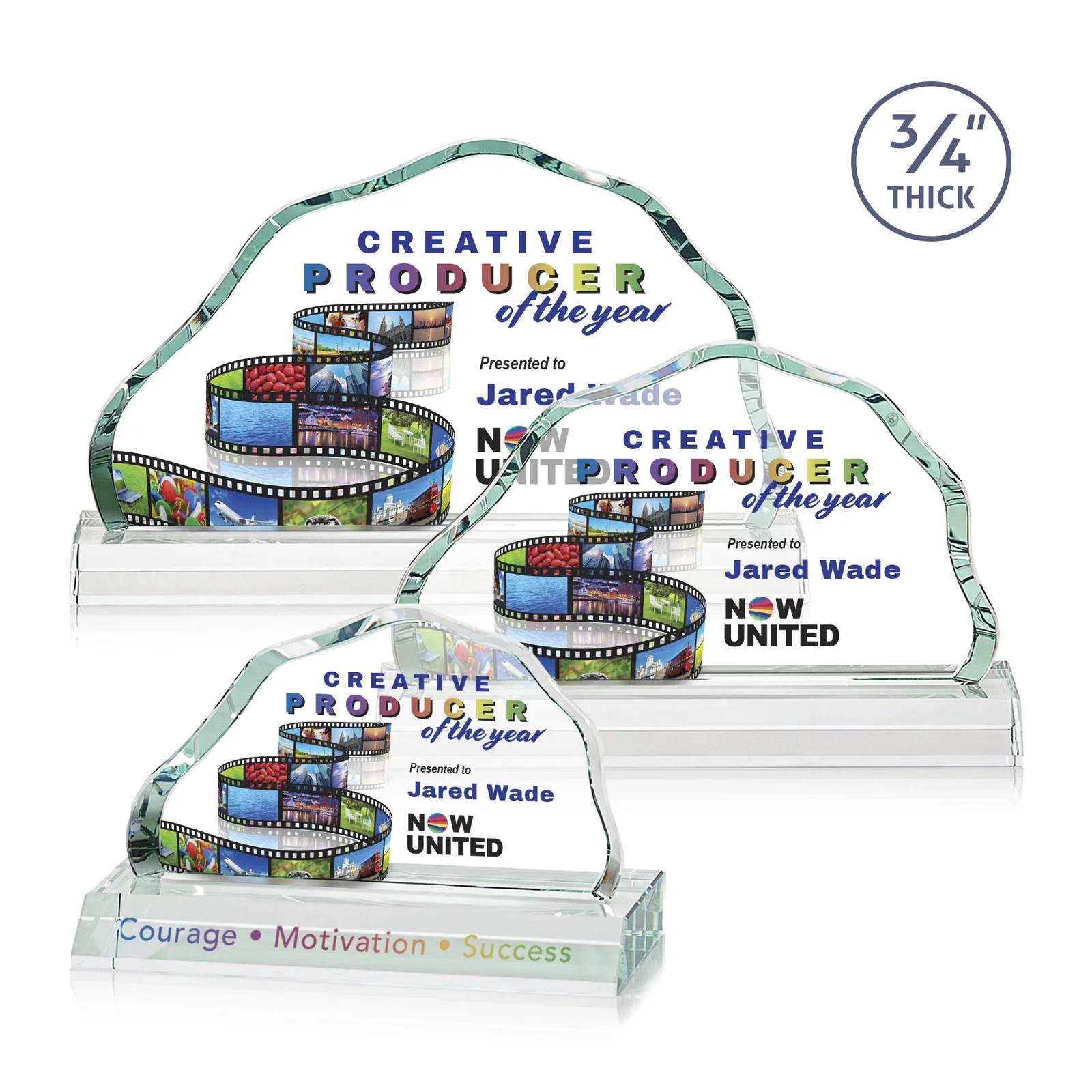 Promotional Starfire Crystal Open-Frame Iceberg Award, awards for safety achievement programs