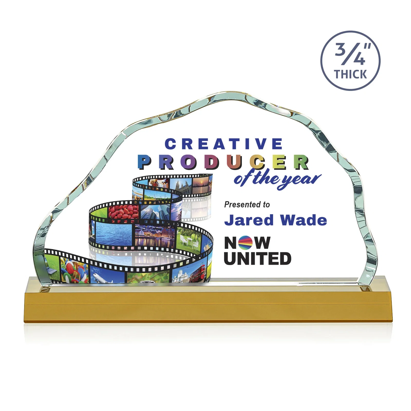 Branded Starfire Crystal Open-Frame Iceberg Award, awards for sales achievement awards