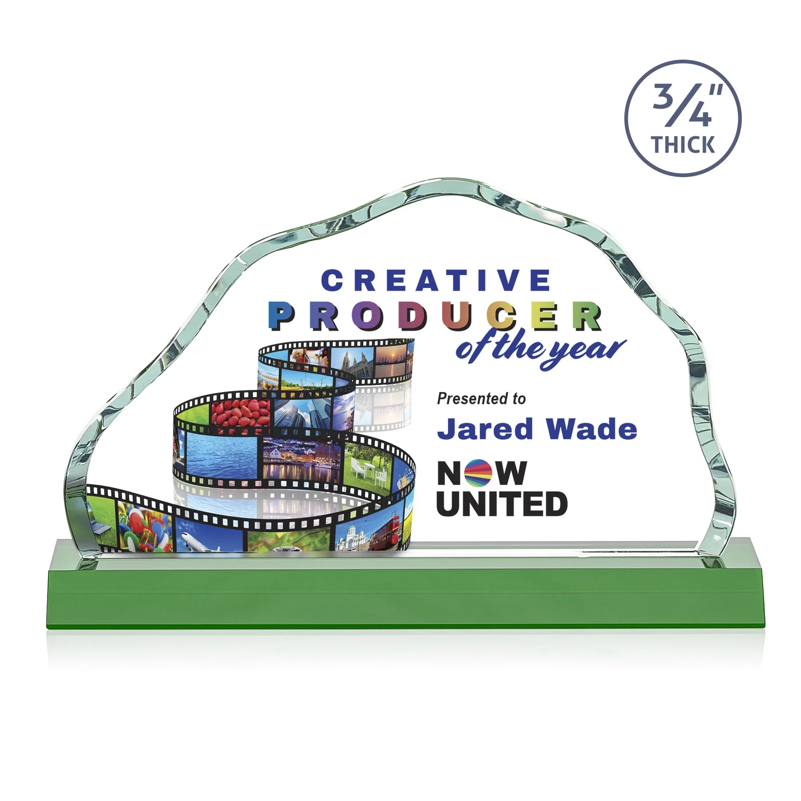 Branded Starfire Crystal Open-Frame Iceberg Award, awards for graduation ceremonies