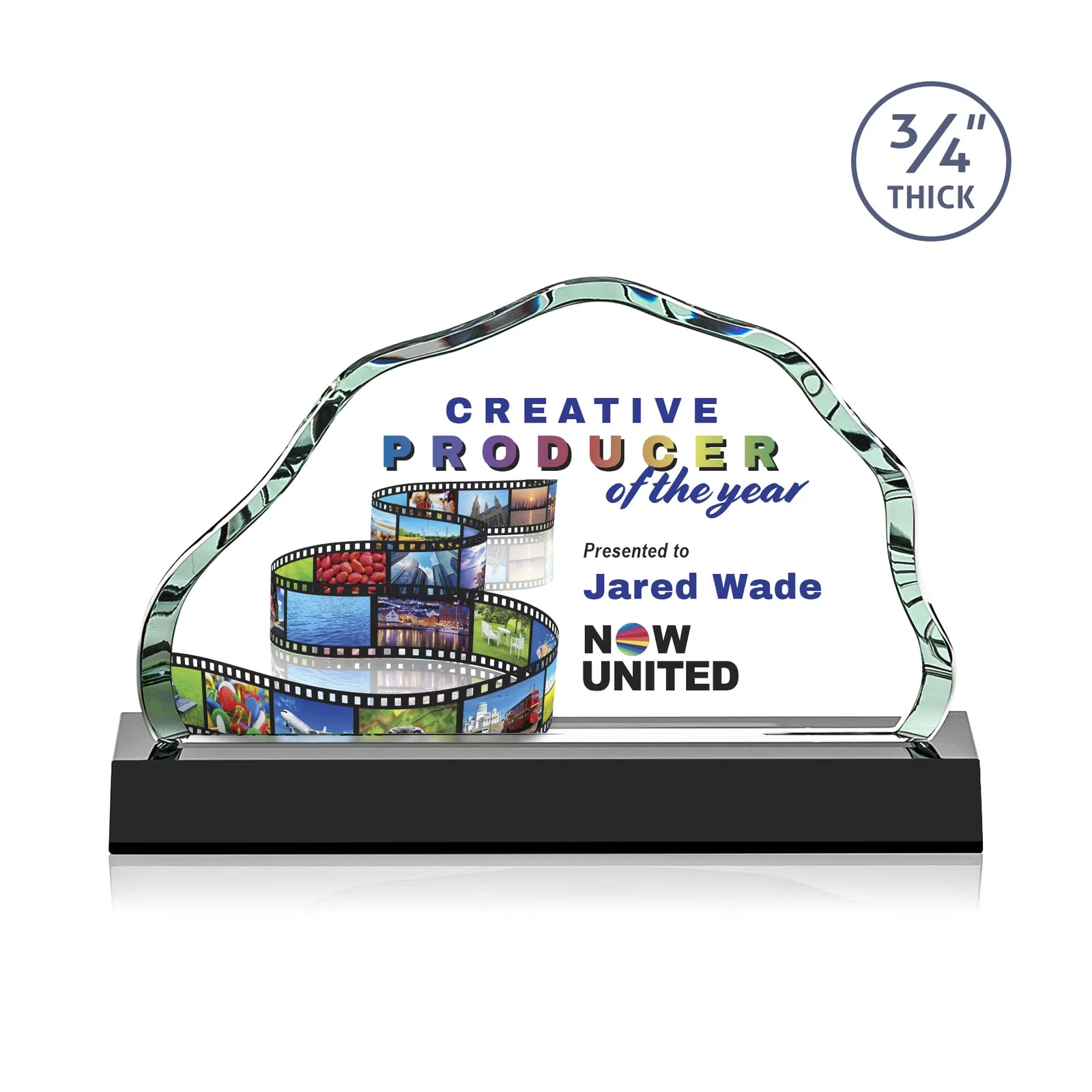 Branded Starfire Crystal Open-Frame Iceberg Award, awards for dealer and partner awards