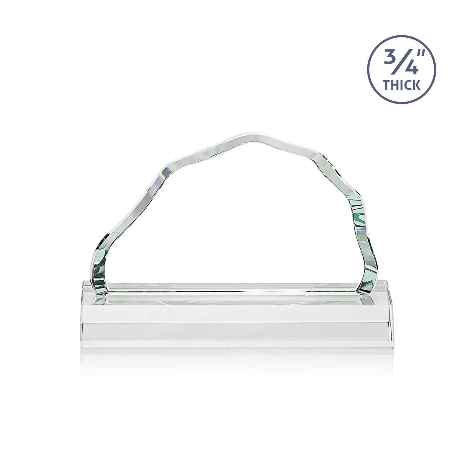 Customized Starfire Crystal Open-Frame Iceberg Award, awards for retirement presentations
