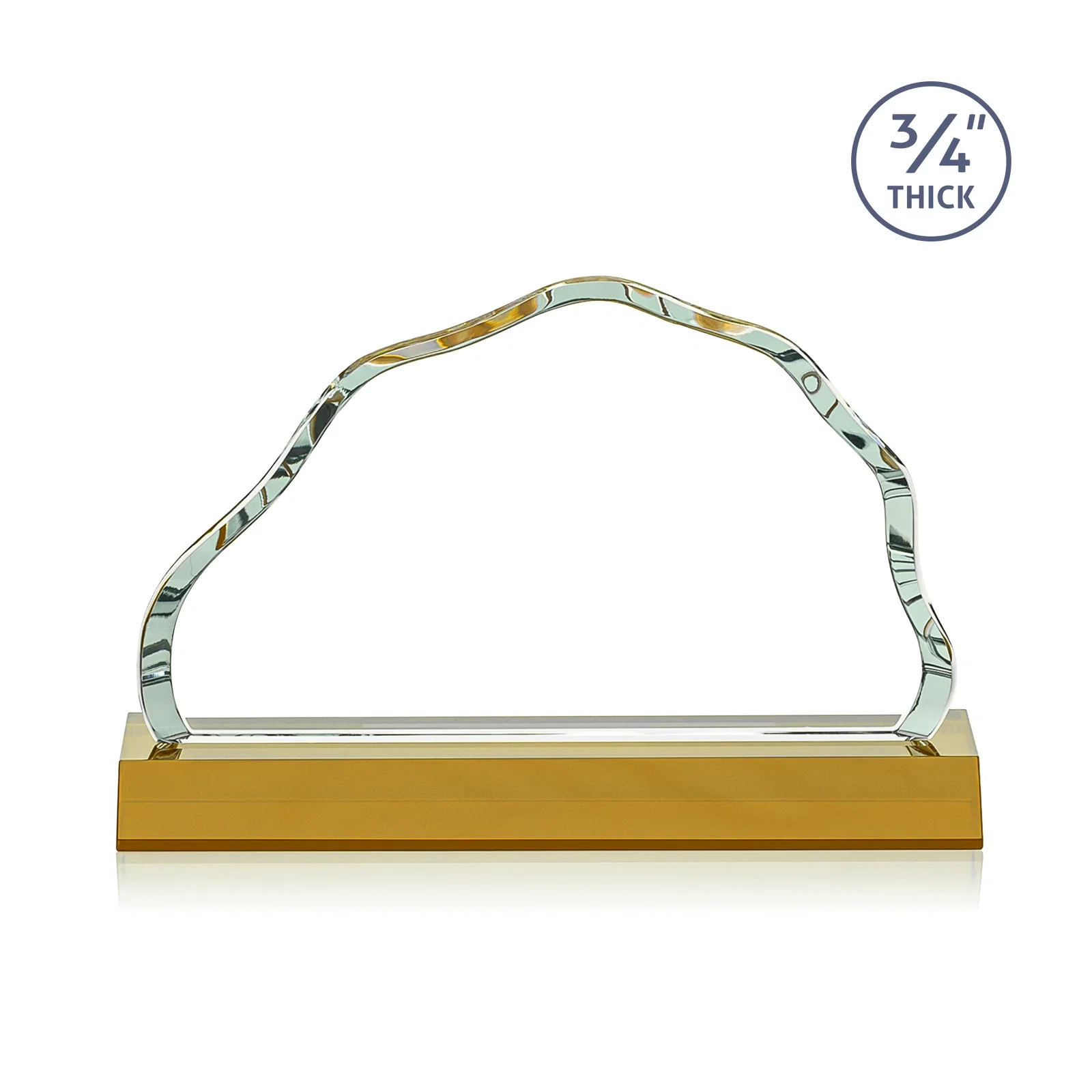 Customized Starfire Crystal Open-Frame Iceberg Award, awards for safety achievement programs