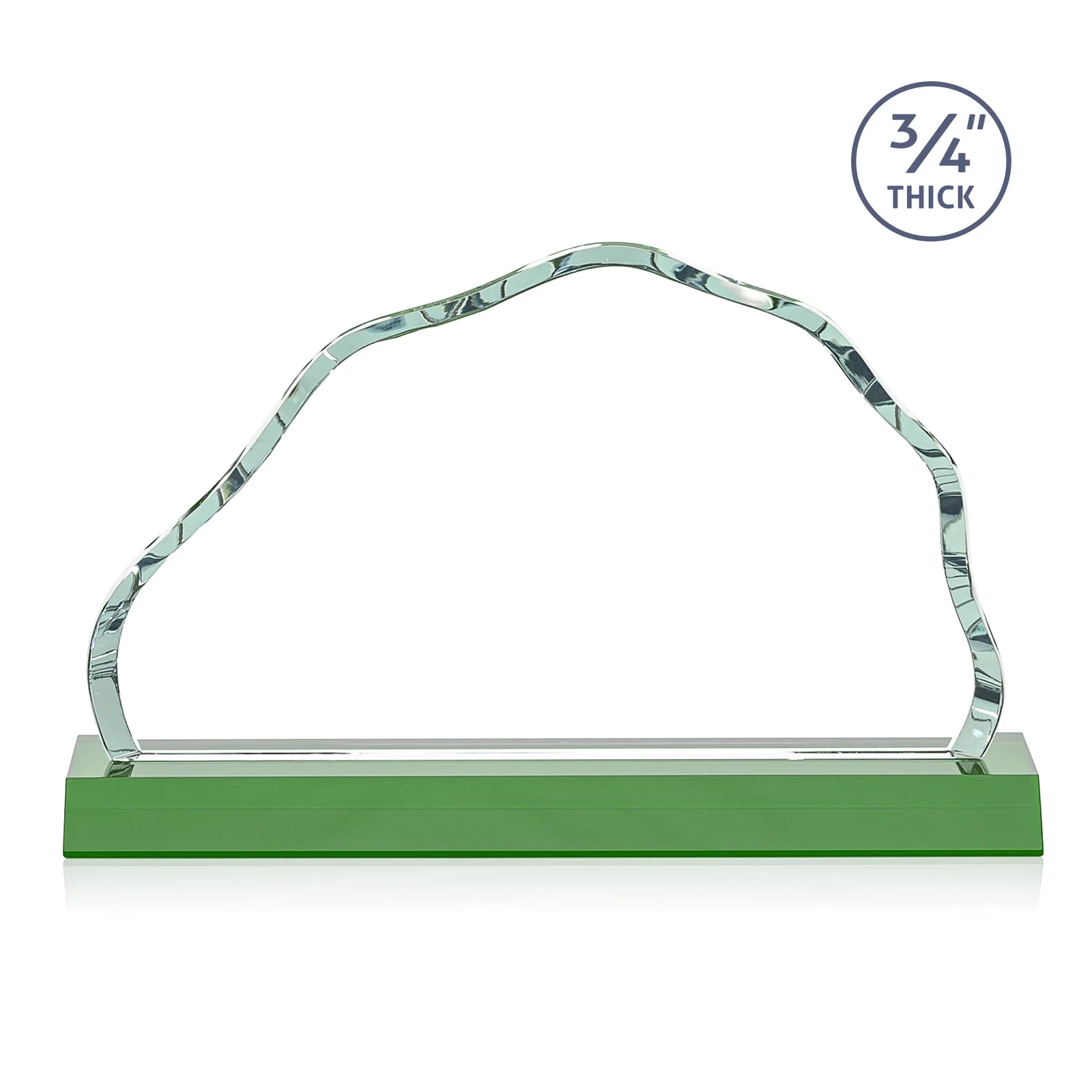 Custom engraved Starfire Crystal Open-Frame Iceberg Award, awards for employee recognition