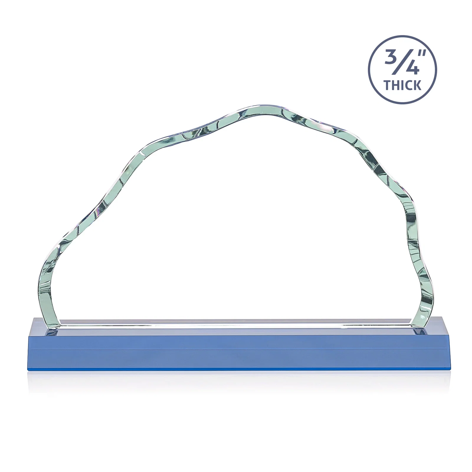 Custom Starfire Crystal Open-Frame Iceberg Award, awards, with your logo for employee recognition
