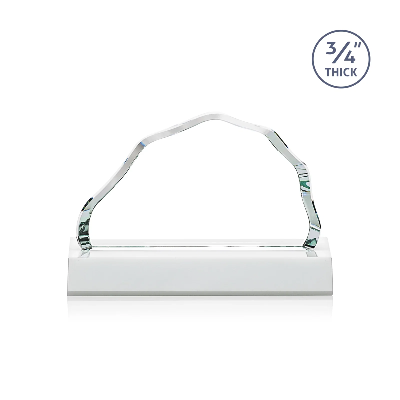 Custom Starfire Crystal Open-Frame Iceberg Award, awards, with your logo for corporate award ceremonies