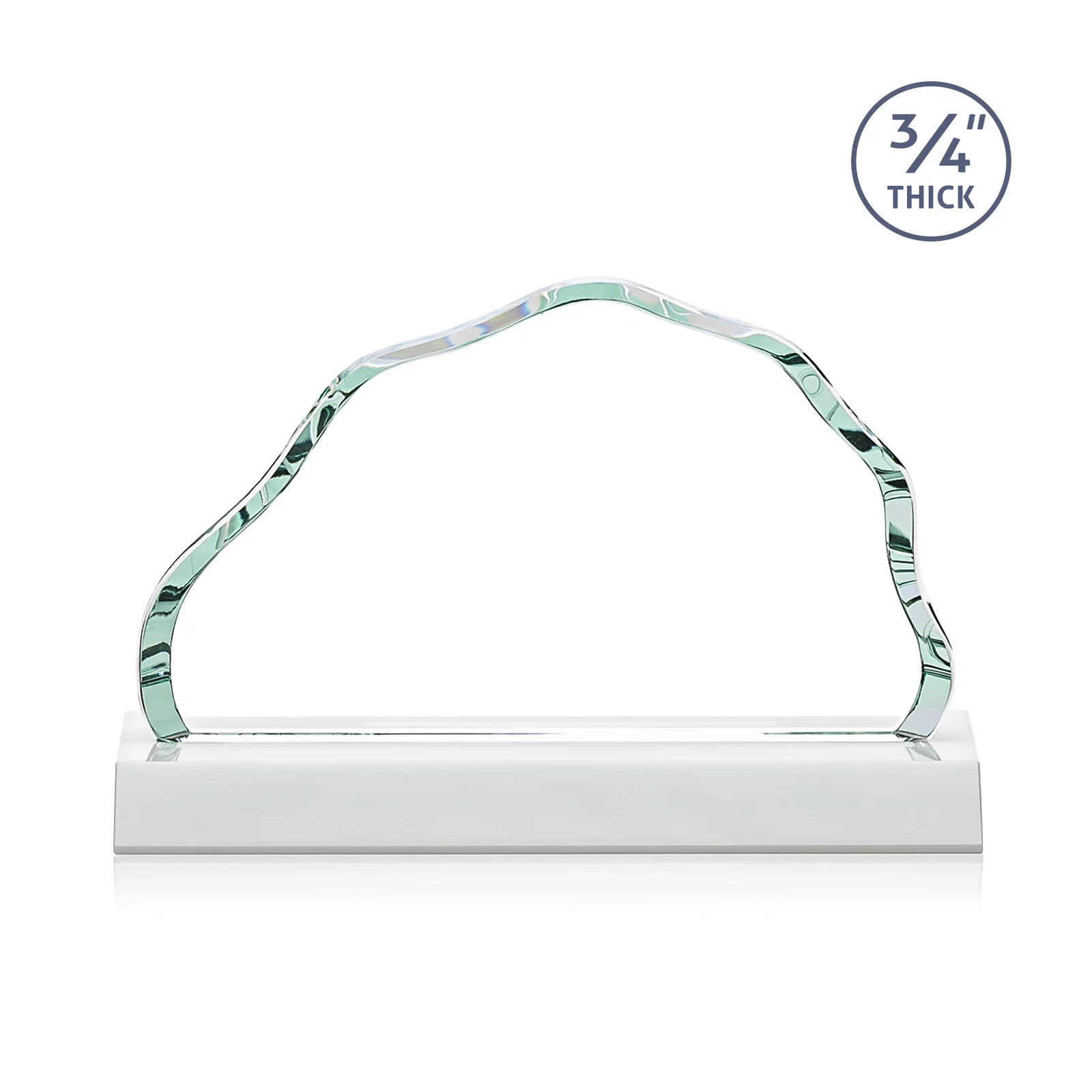 Custom Starfire Crystal Open-Frame Iceberg Award, awards, with your logo for service anniversary gifts