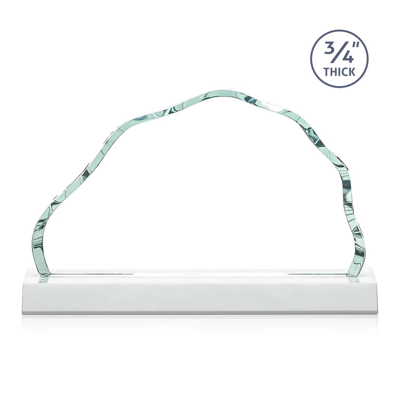 Custom Starfire Crystal Open-Frame Iceberg Award, awards, with your logo for sales achievement awards