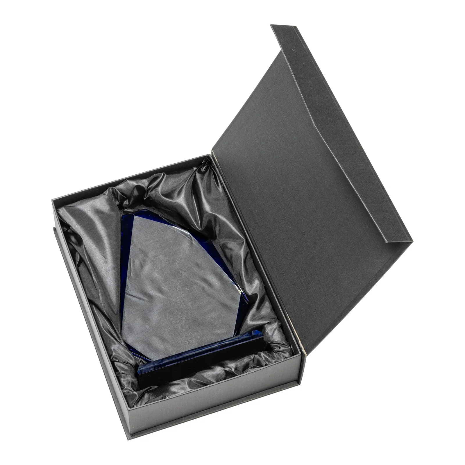Custom Starfire Crystal Abstract Polygon Award with Colored Edges, awards for retirement presentations