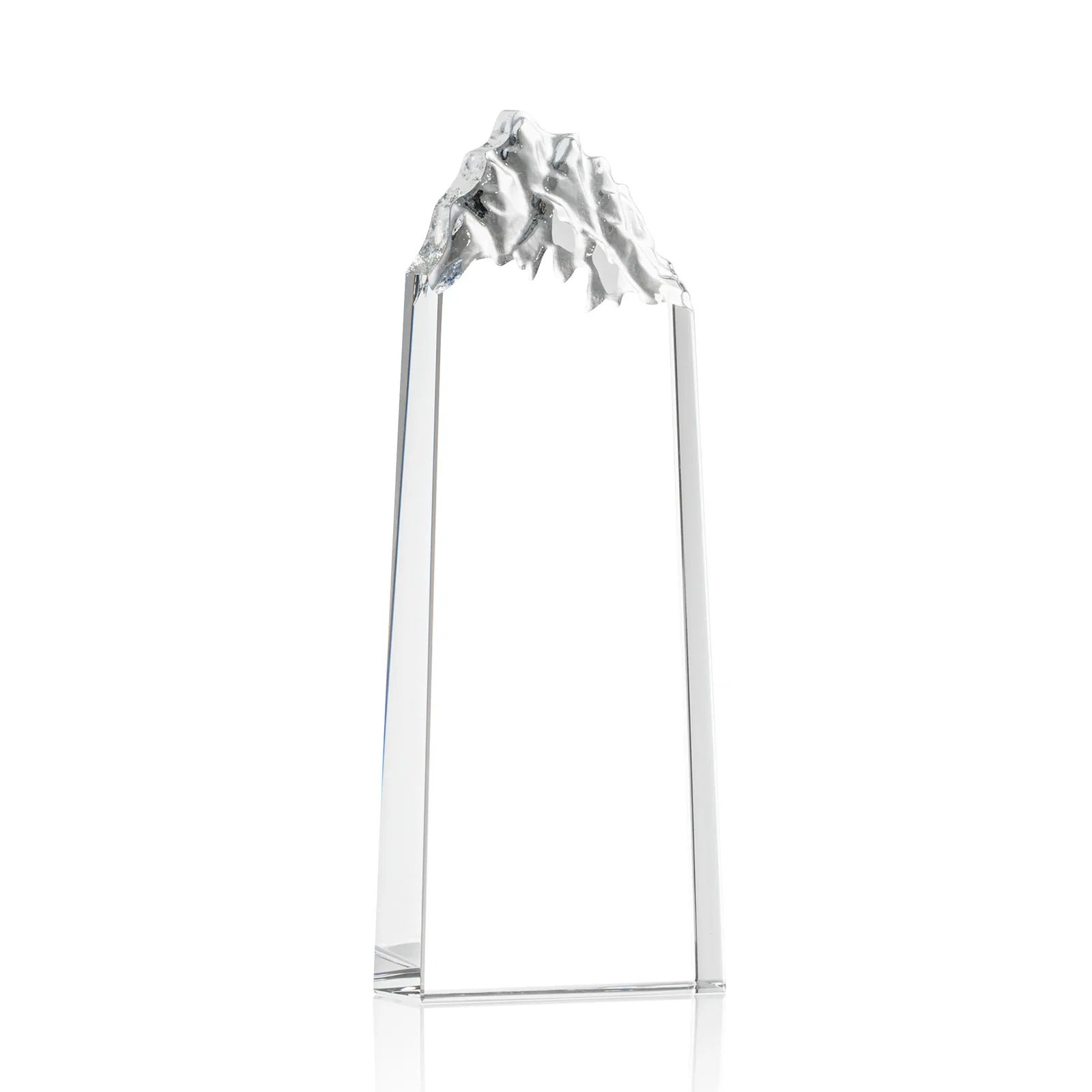 Custom Freestanding Crystal Mountain Peak Tower, Clear Only for volunteer appreciation